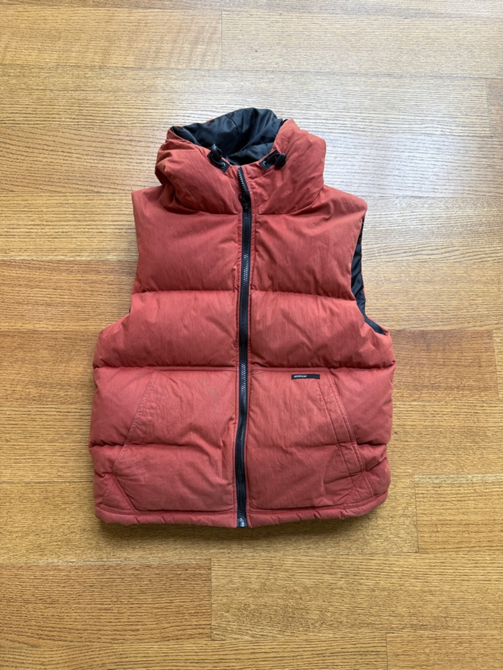 Vintage Y2K CAT Hooded Puffer Vest